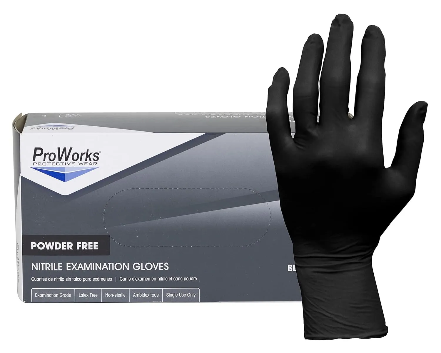 1 Pallet of 5 Mil Nitrile Gloves, Exam Grade, Black (100,000 Count)