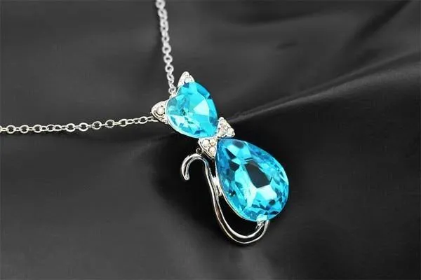 Crystal Cat Necklace