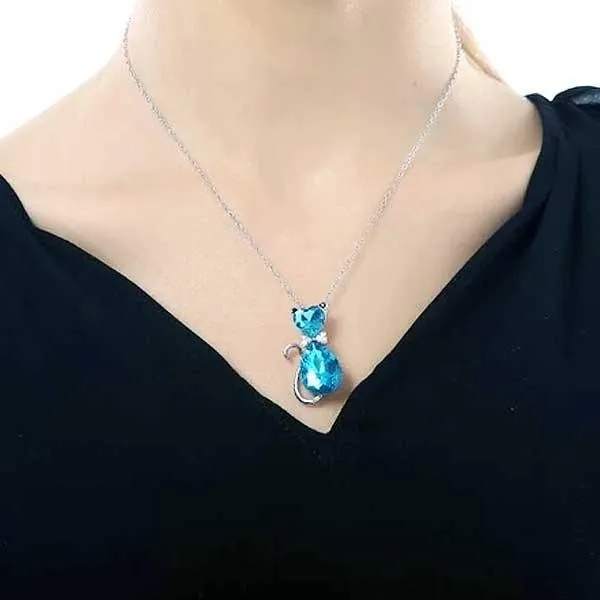 Crystal Cat Necklace