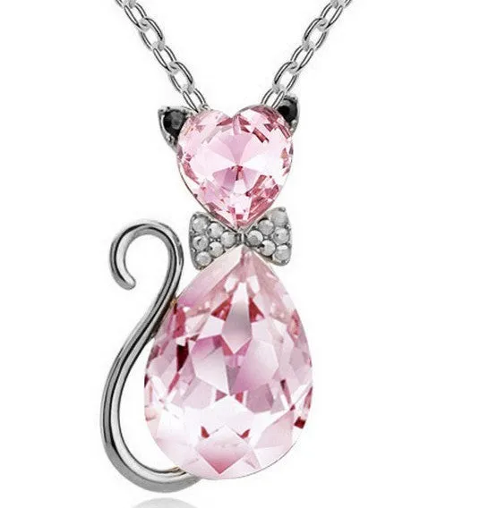 Crystal Cat Necklace