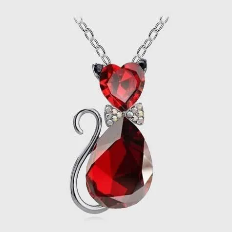 Crystal Cat Necklace