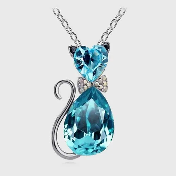 Crystal Cat Necklace
