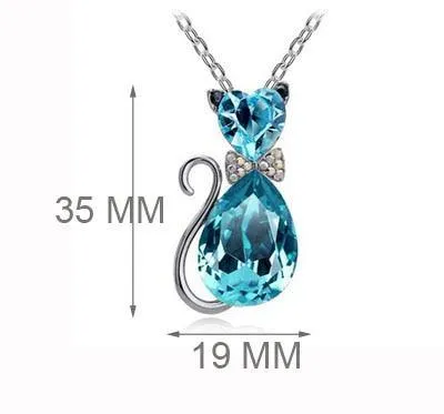 Crystal Cat Necklace