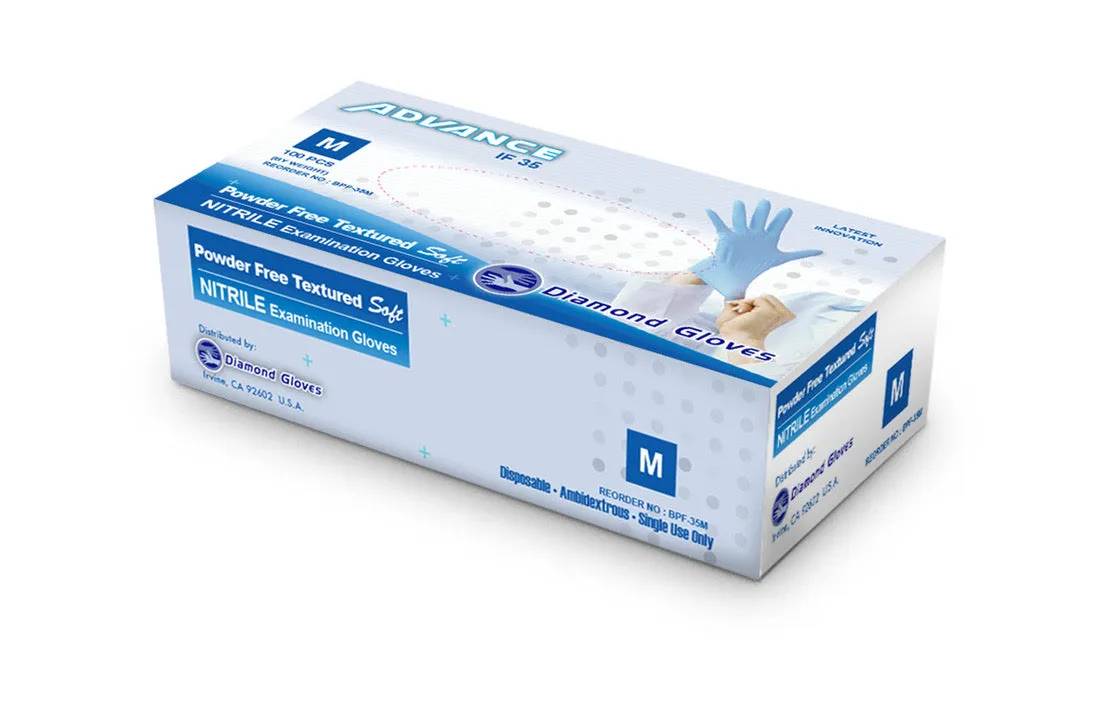 (In-Stock) 3.5X NITRILE GLOVES 1,000 Case (Exam-Grade)