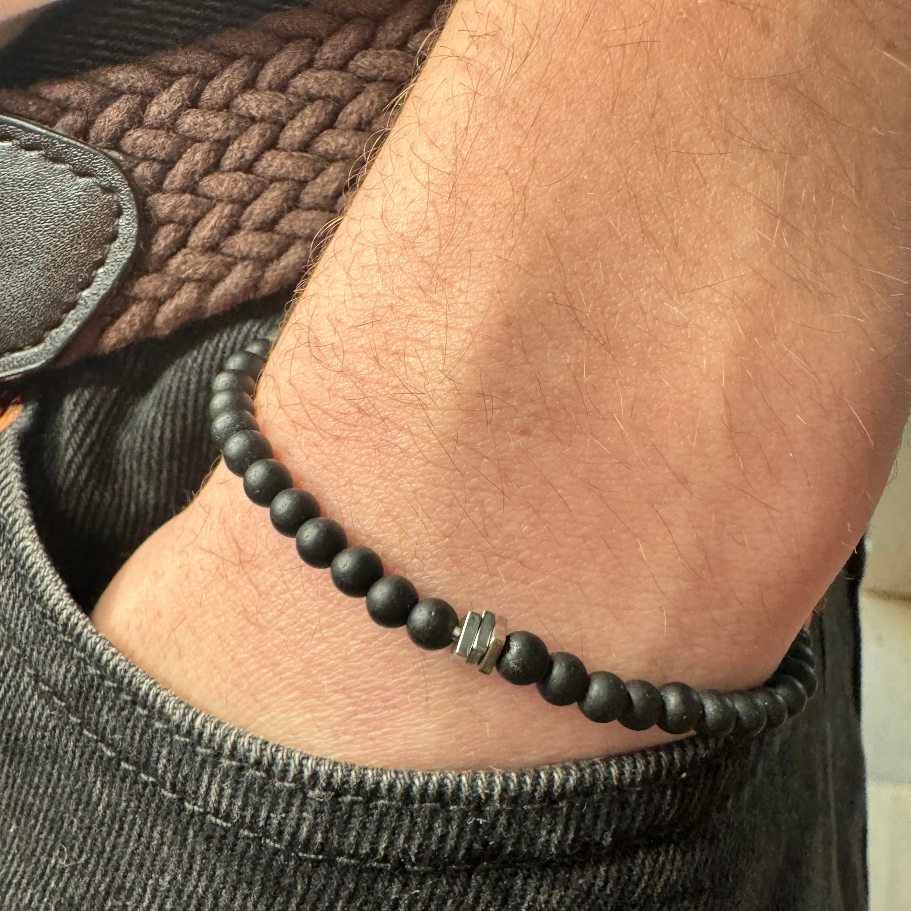 Onyx Bead Bracelet